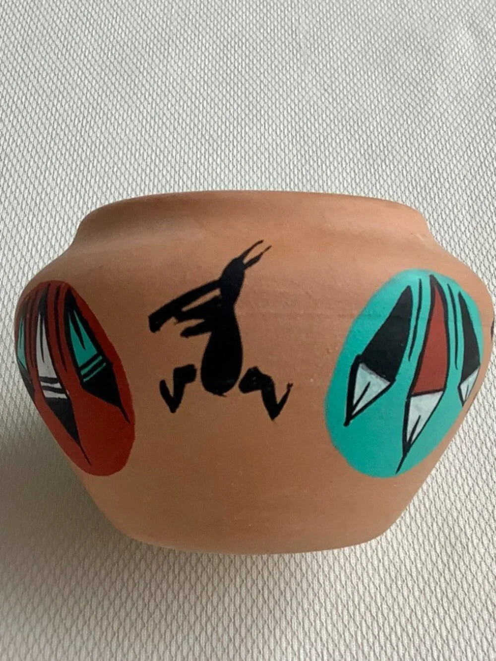 Collection of small Southwest Candle holders Clay Ceramic